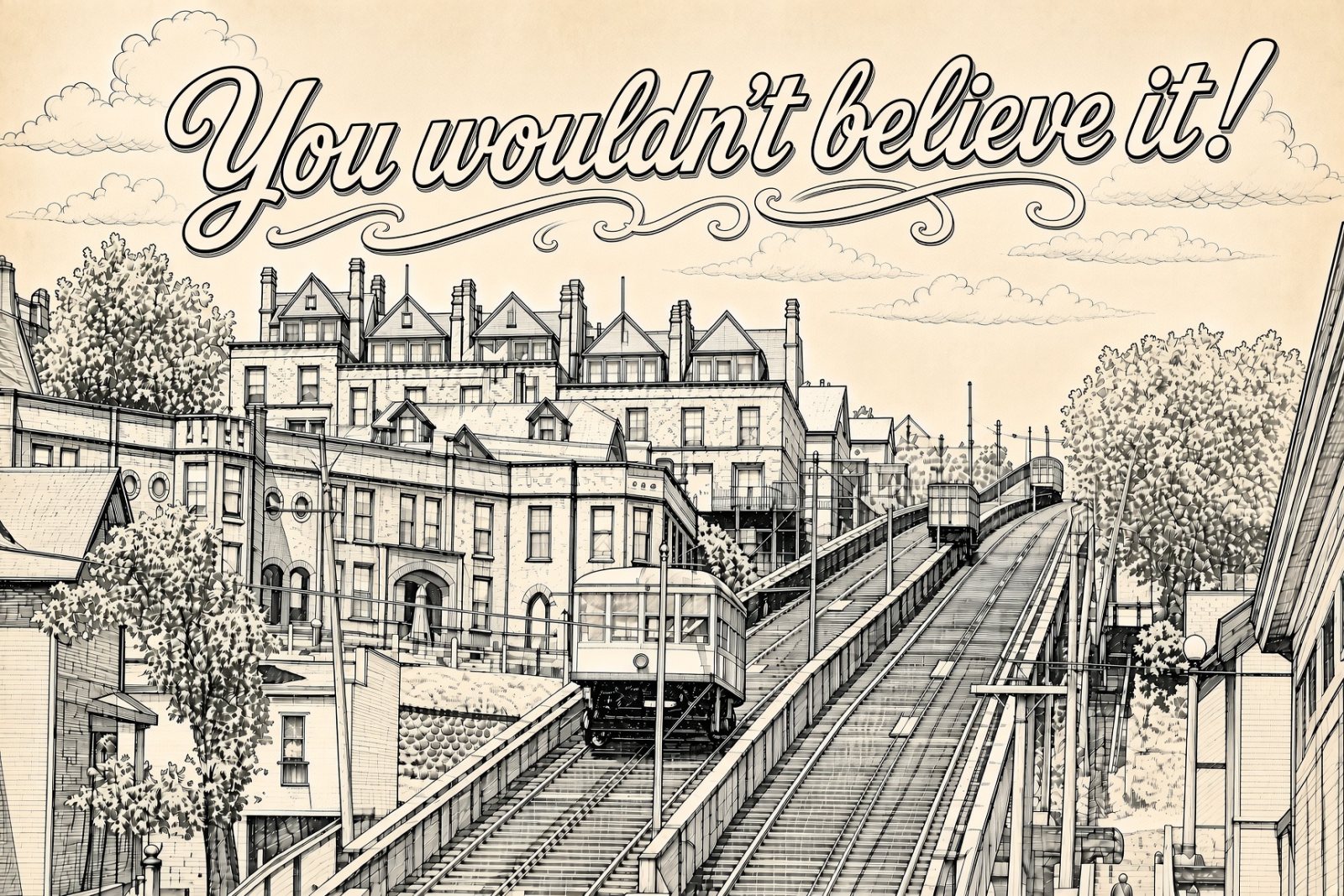 The Incline postcard design: Greetings from Duluth, Minnesota.